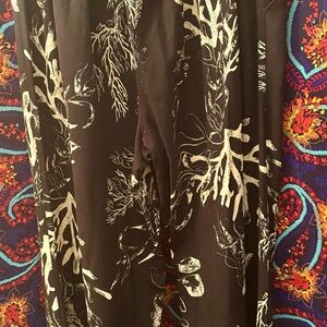 A New Day Black and Tan Patterned Palazzo pants